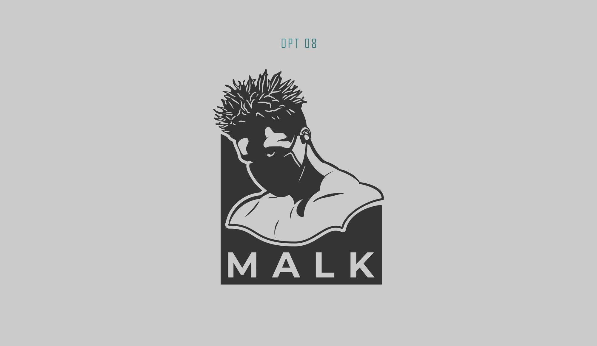 Final version of the logo with villain character design