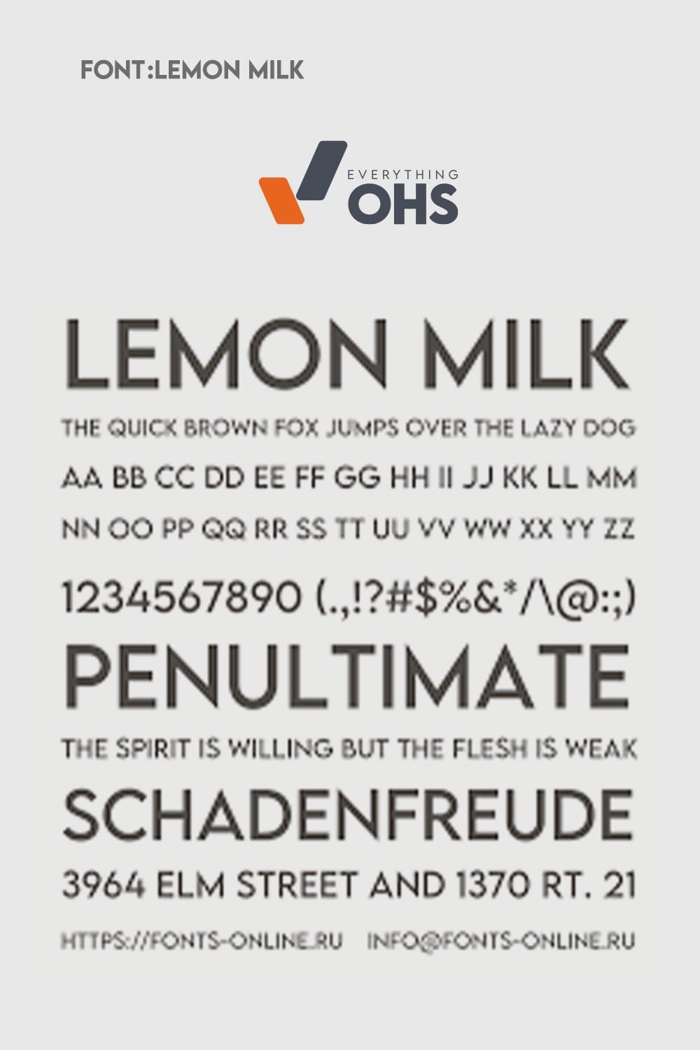 LEMON MILK font used in the logo