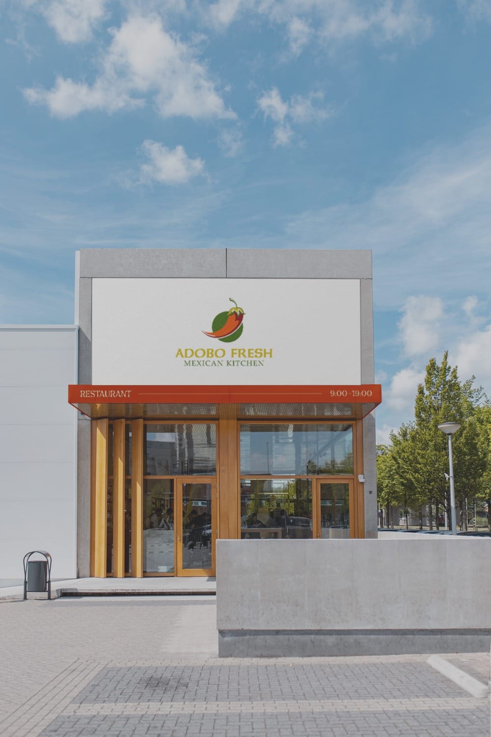 Logo facade mockup