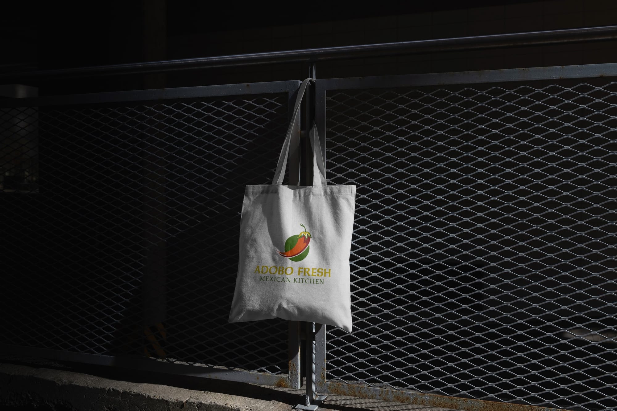 Tote bag mockup featuring logo
